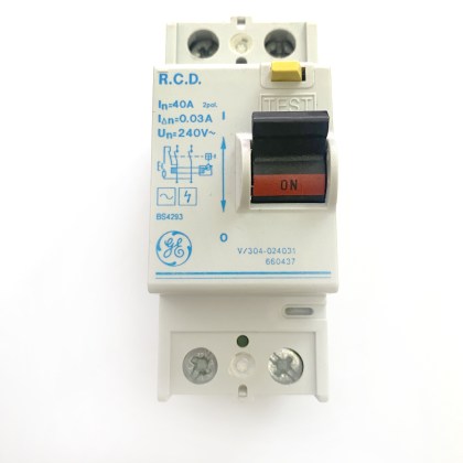 GE General Electric V/304-024031 660437 40A 40 Amp 30mA RCD 2 Double Pole Circuit Breaker